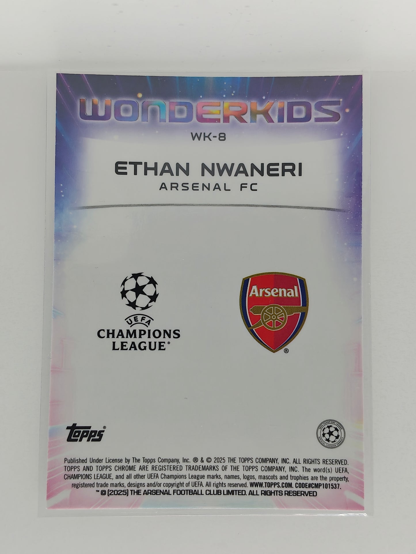 Ethan Nwaneri wonderkids rc starball - Topps Chrome 24/25 Logofractor