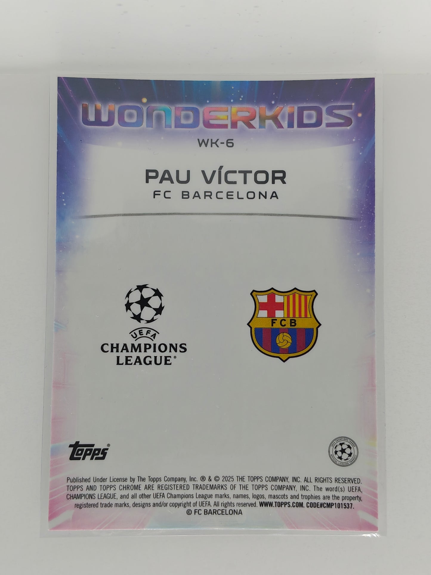 Pau Victor wonderkids rc starball - Topps Chrome 24/25 Logofractor