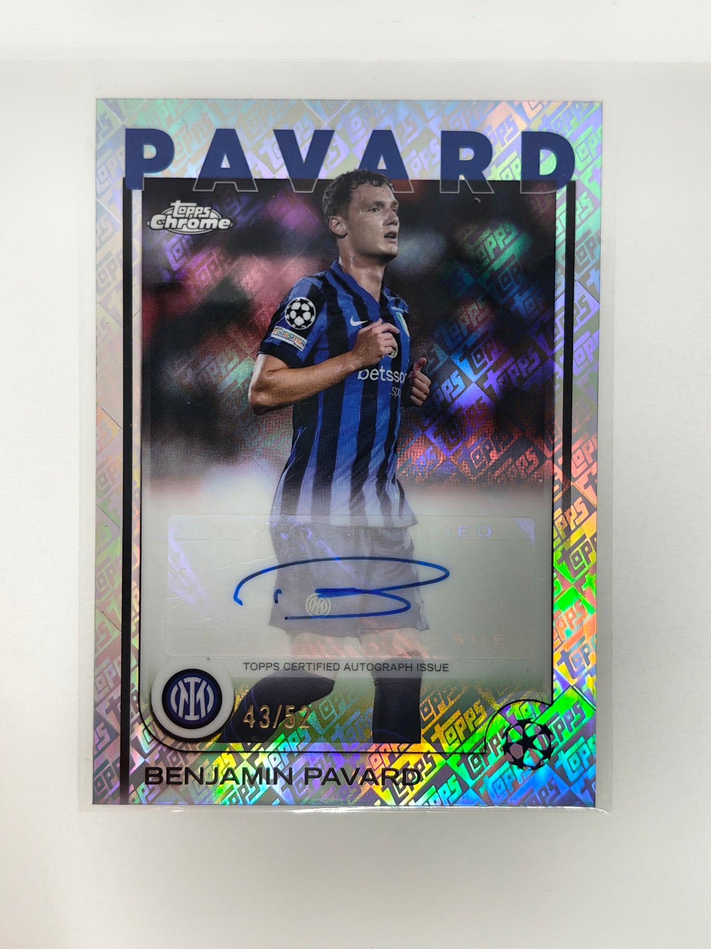 Benjamin Pavard auto /52 - Topps Chrome 24/25