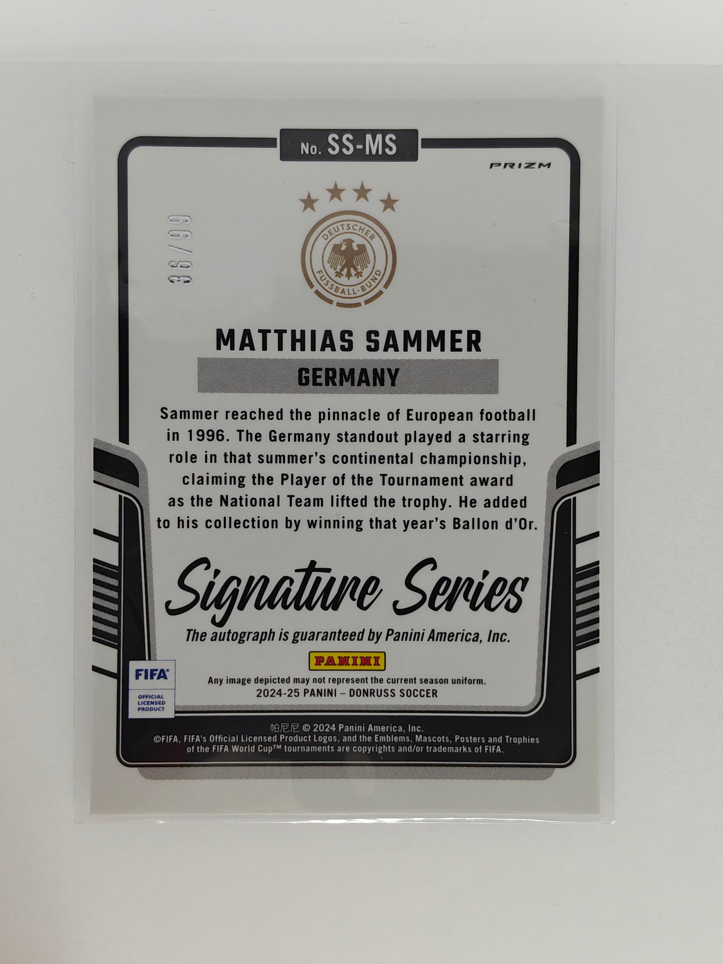 Matthias Sammer auto /99 - Panini Donruss 24/25