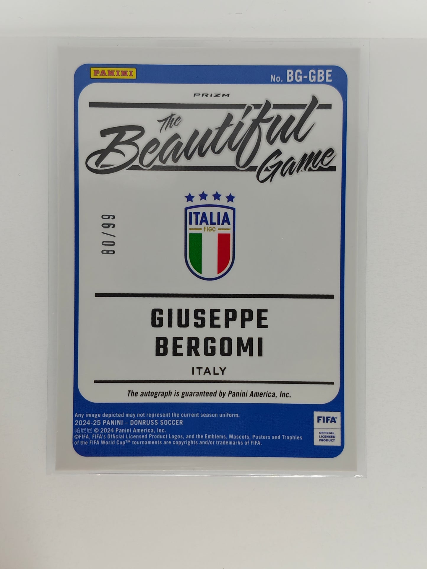 Giuseppe Bergomi auto /99  - Panini Donruss 24/25