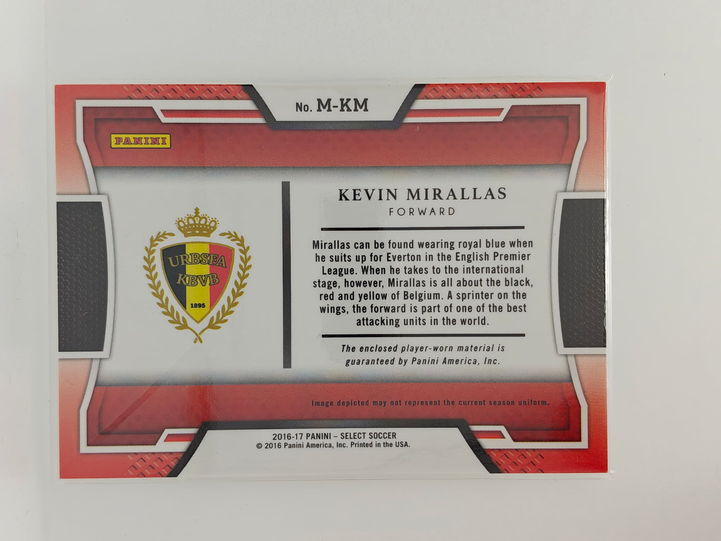Kevin Mirallas patch Player-Worn - Panini Select 16/17