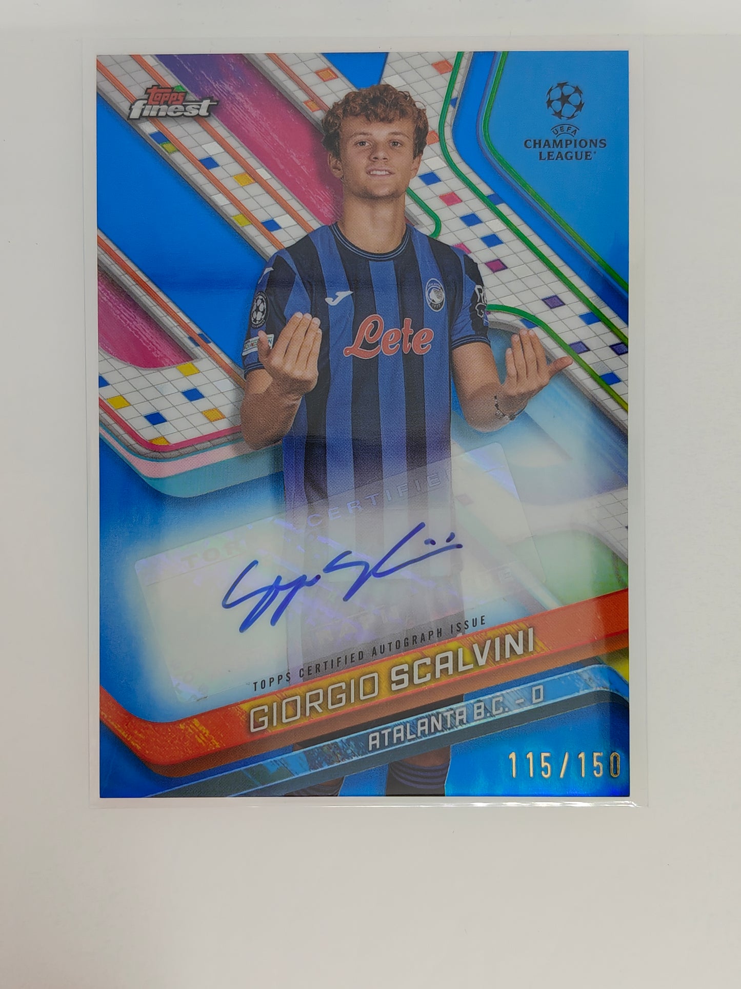 Giorgio Scalvini auto /150 - Topps Finest 24/25