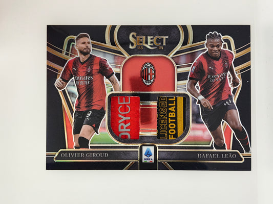 Olivier Giroud / Rafael Leao patch 1/1 - Panini Select Serie A 23/24
