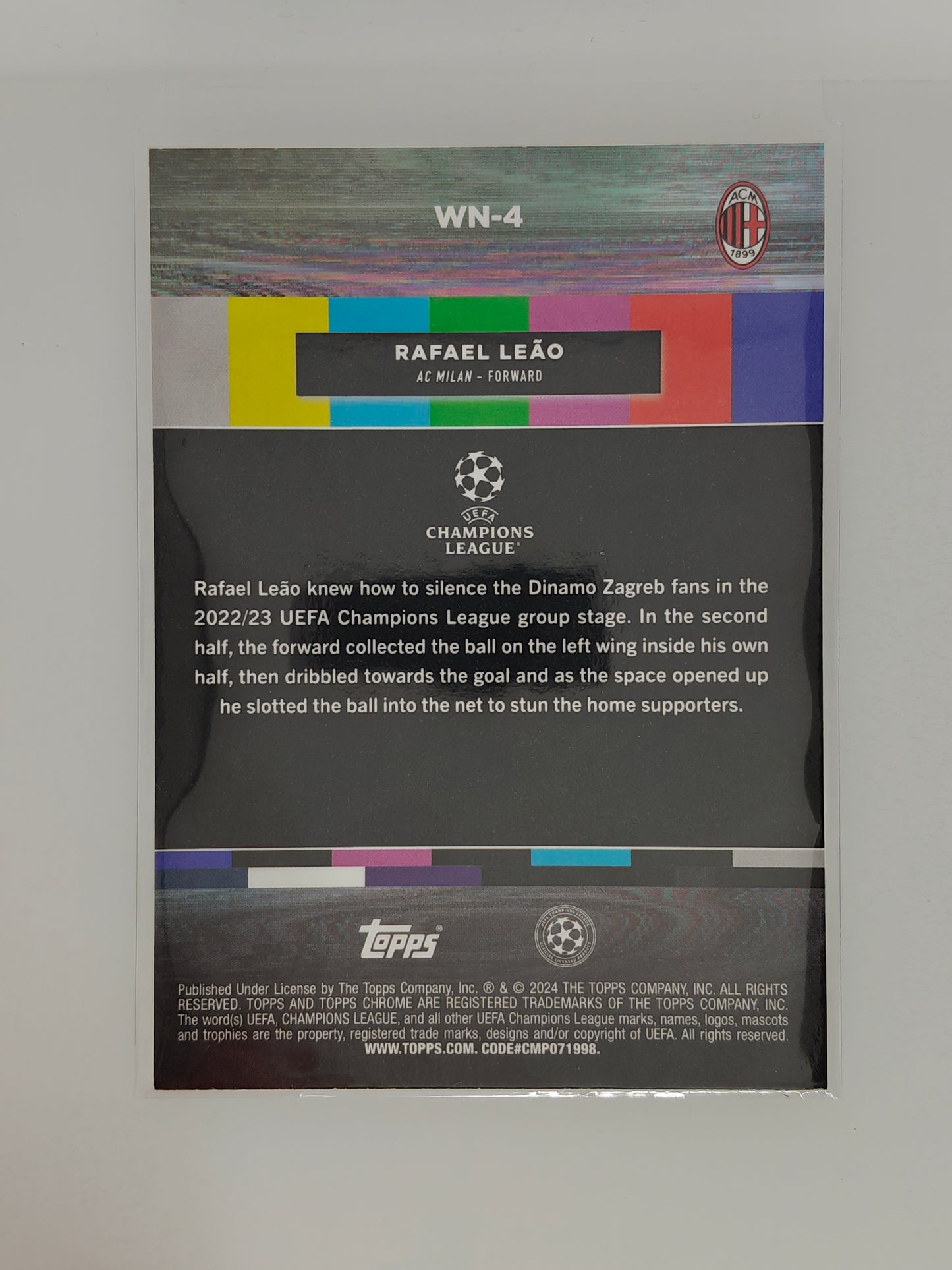 Rafael Leao White noise ssp multicase hit - Topps Chrome 23/24