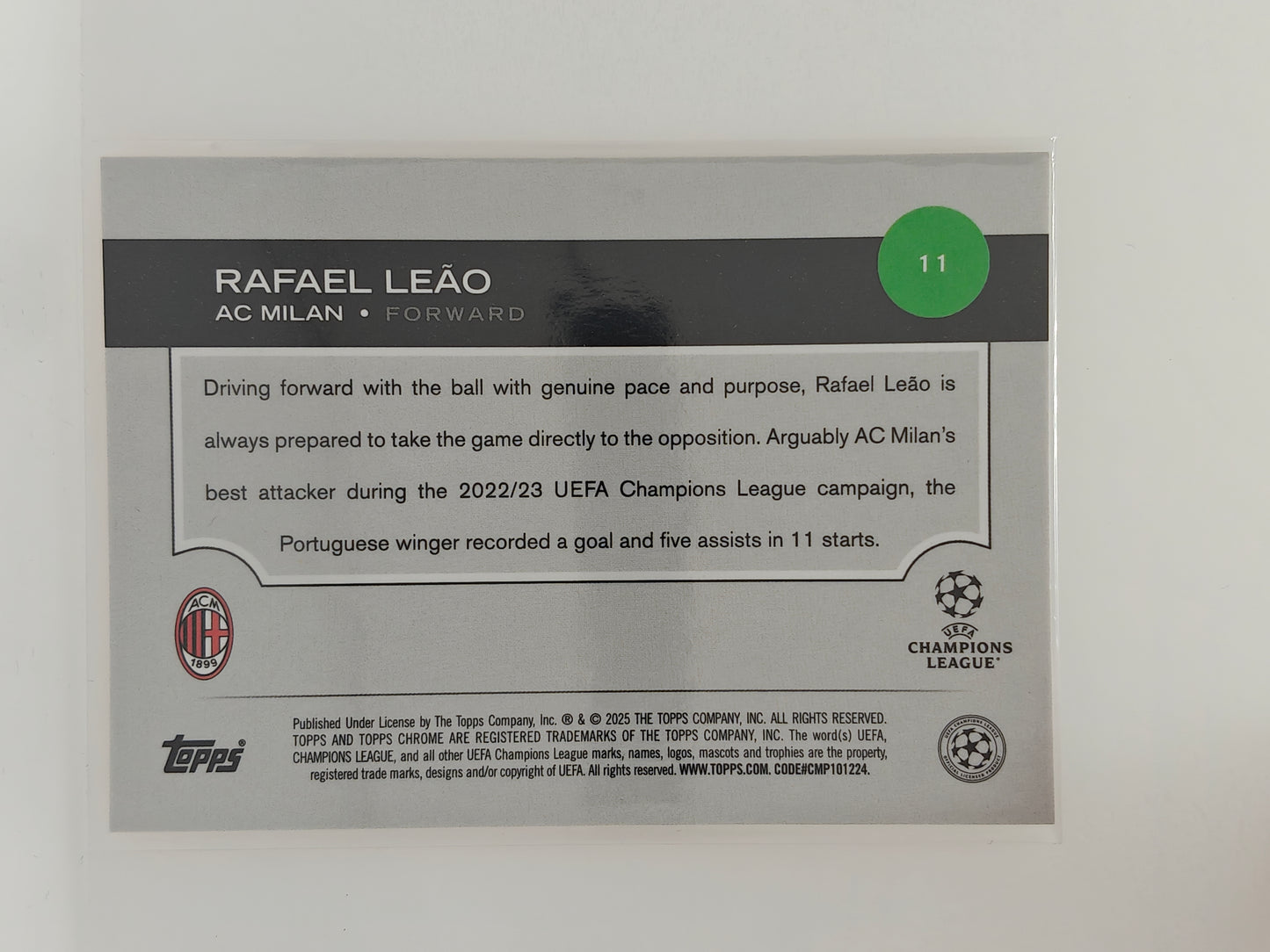 Rafael Leao /25  - Topps Chrome 24/25