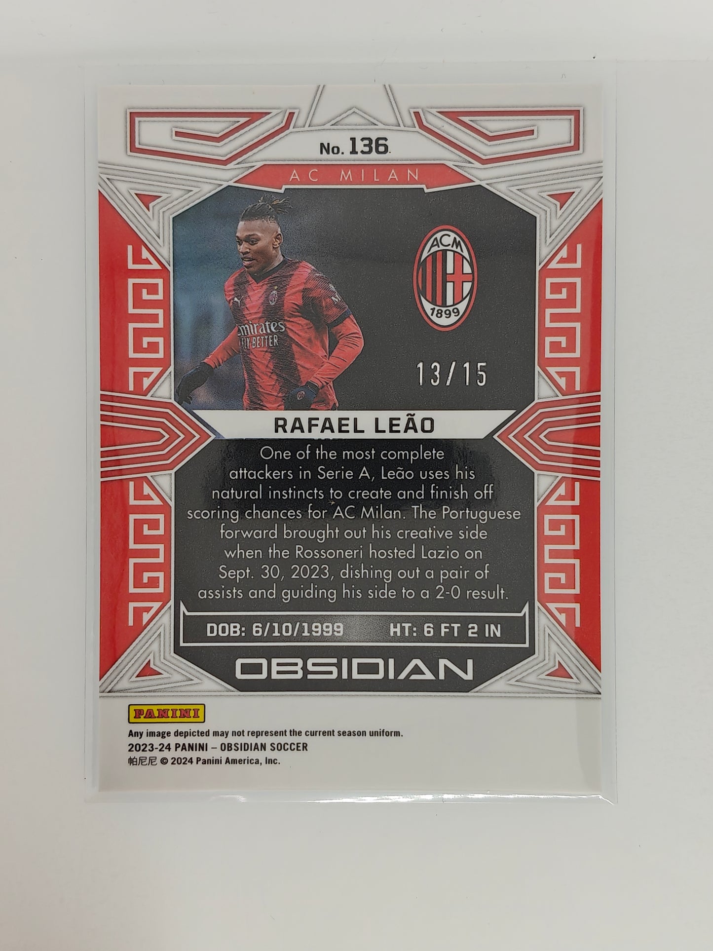 Rafael Leao /15 - Panini Obsidian 23/24