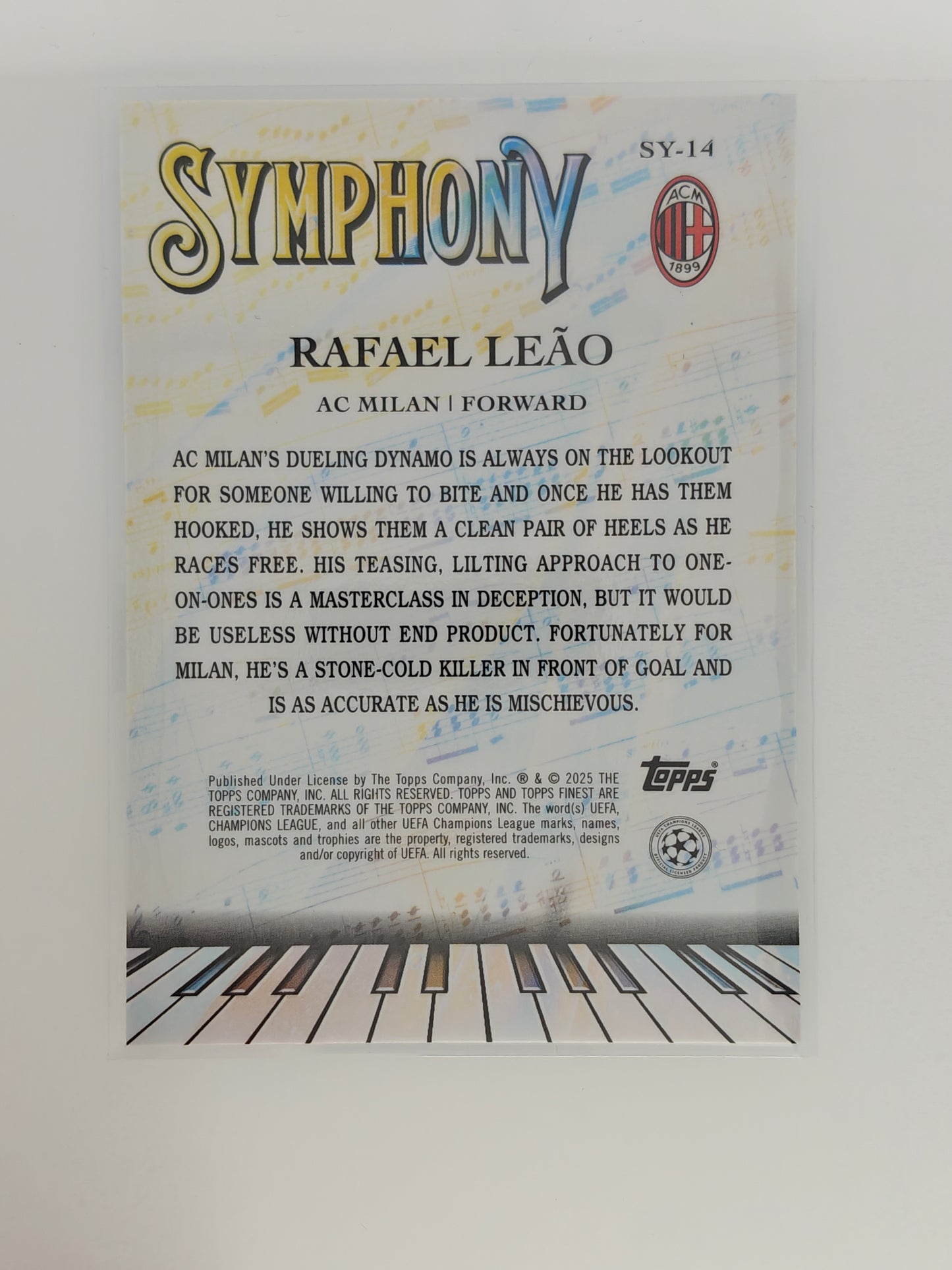 Rafael Leao /150 symphony - Topps Finest 24/25