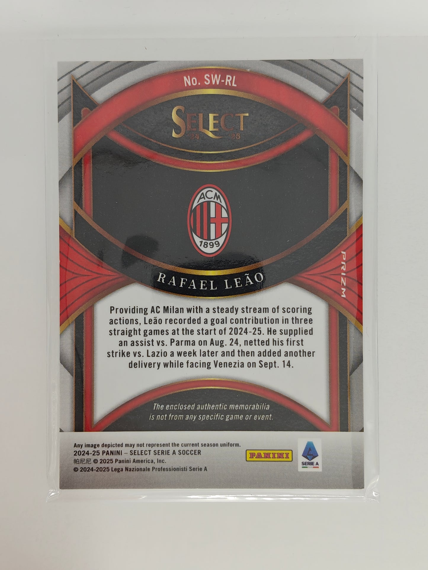 Rafael Leao patch - Panini Select Serie A 24/25