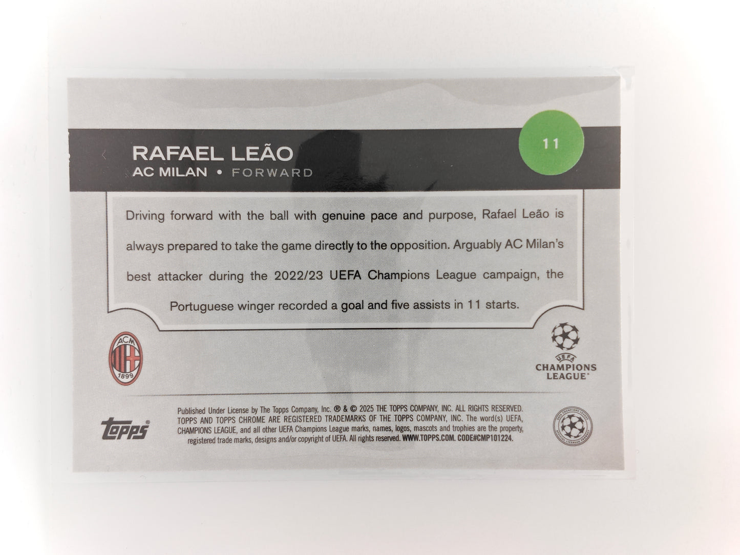 Rafael Leao Sapphire - Topps Sapphire 24/25
