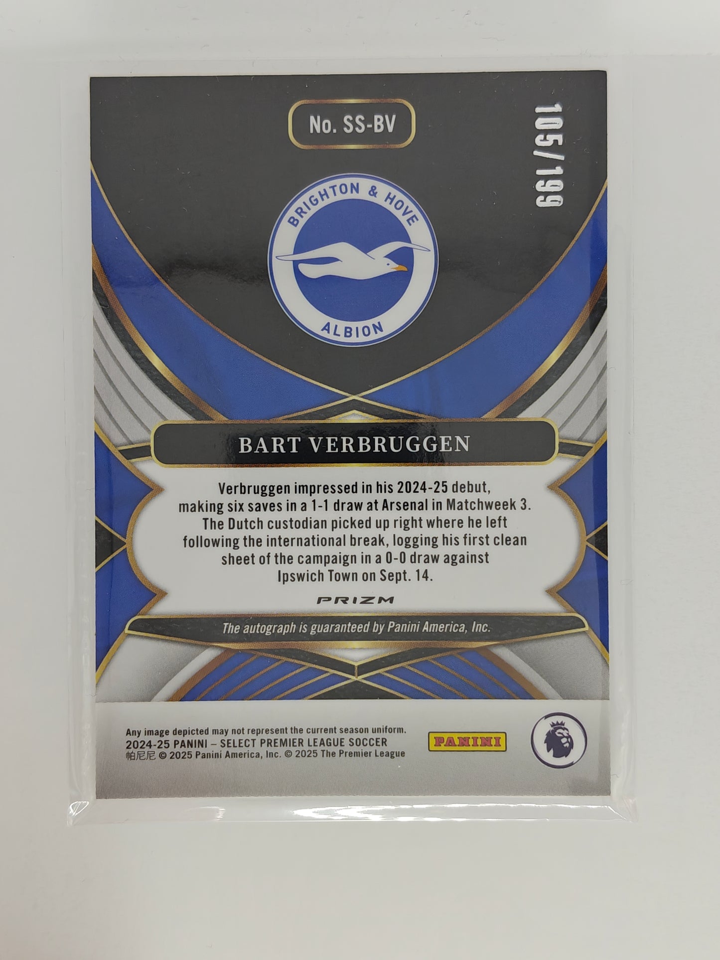 Bart Verbruggen auto /199 - Panini Select Premier League 24/25