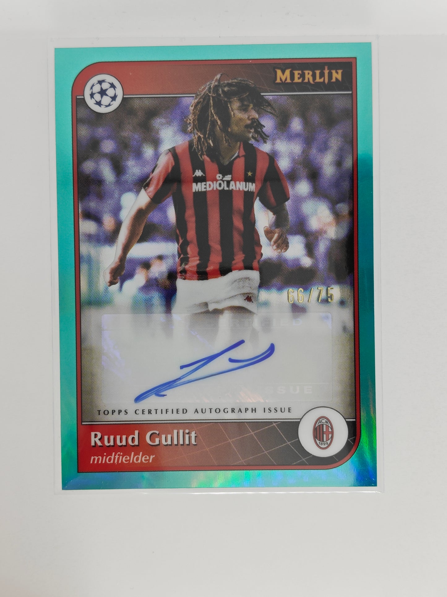 Ruud Gullit auto /75 - Topps Merlin 24/25