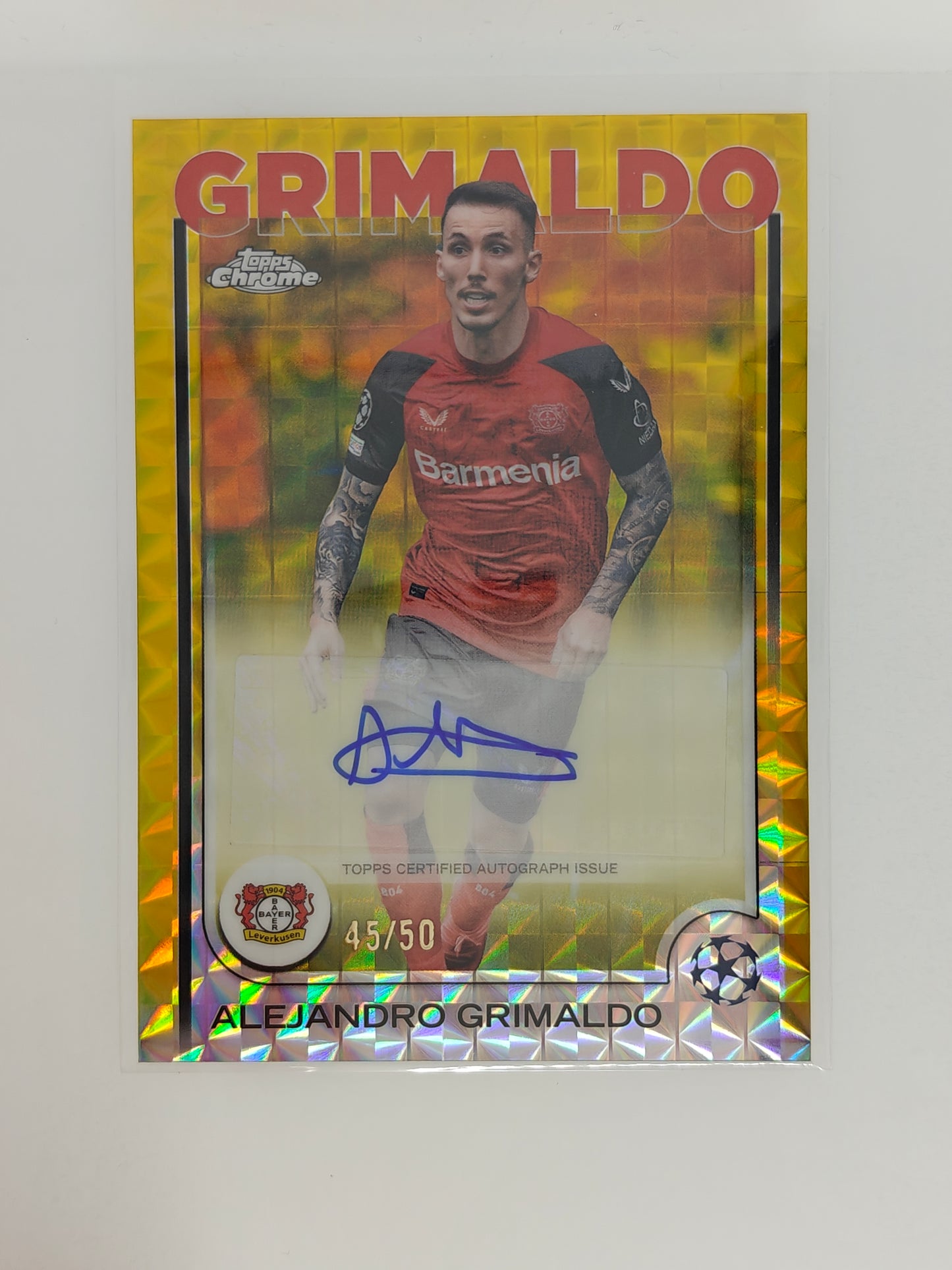 Alejandro Grimaldo auto /50 - Topps Chrome 24/25