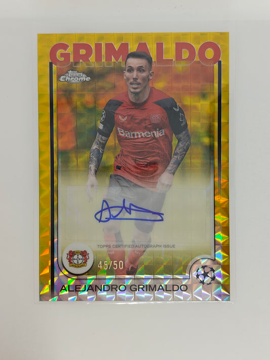 Alejandro Grimaldo auto /50 - Topps Chrome 24/25