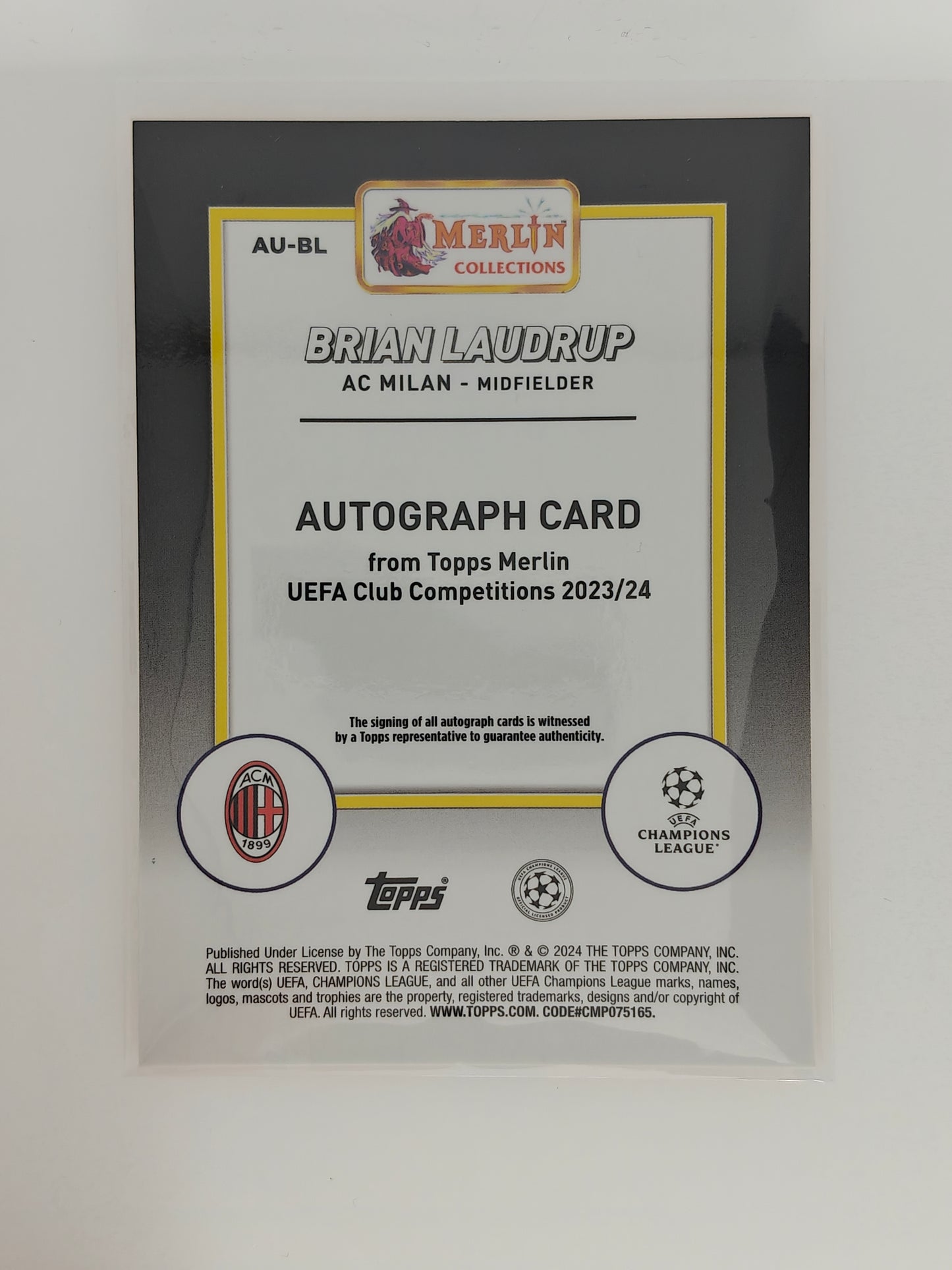 Brian Laudrup auto /25 - Topps Merlin 23/24