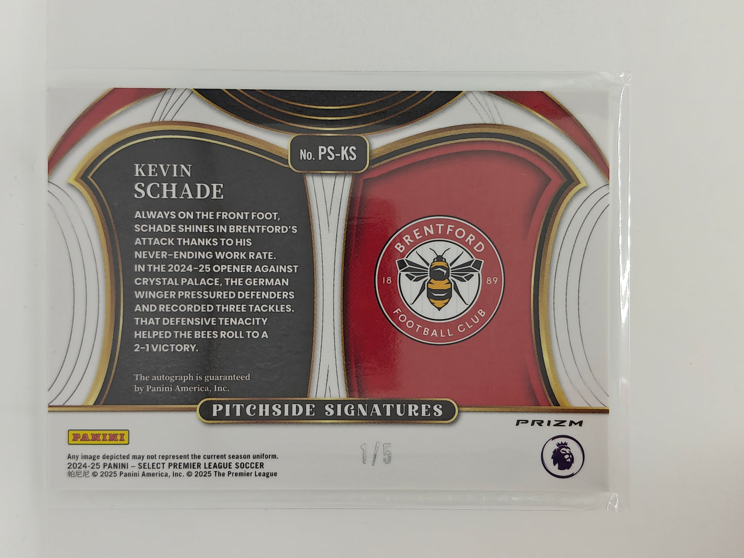 Kevin Schade auto 1/5 - Panini Select Premier League 24/25