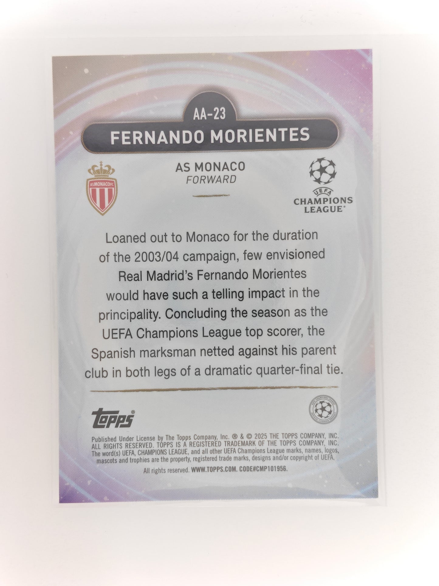 Fernando Morientes /99 Ageless Alchemy - Topps Merlin 24/25