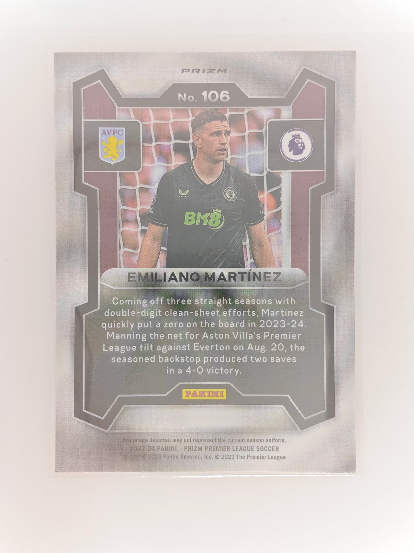 Emiliano Martinez Tiger Stripes SSP Choice - Panini Prizm Premier League 23/24