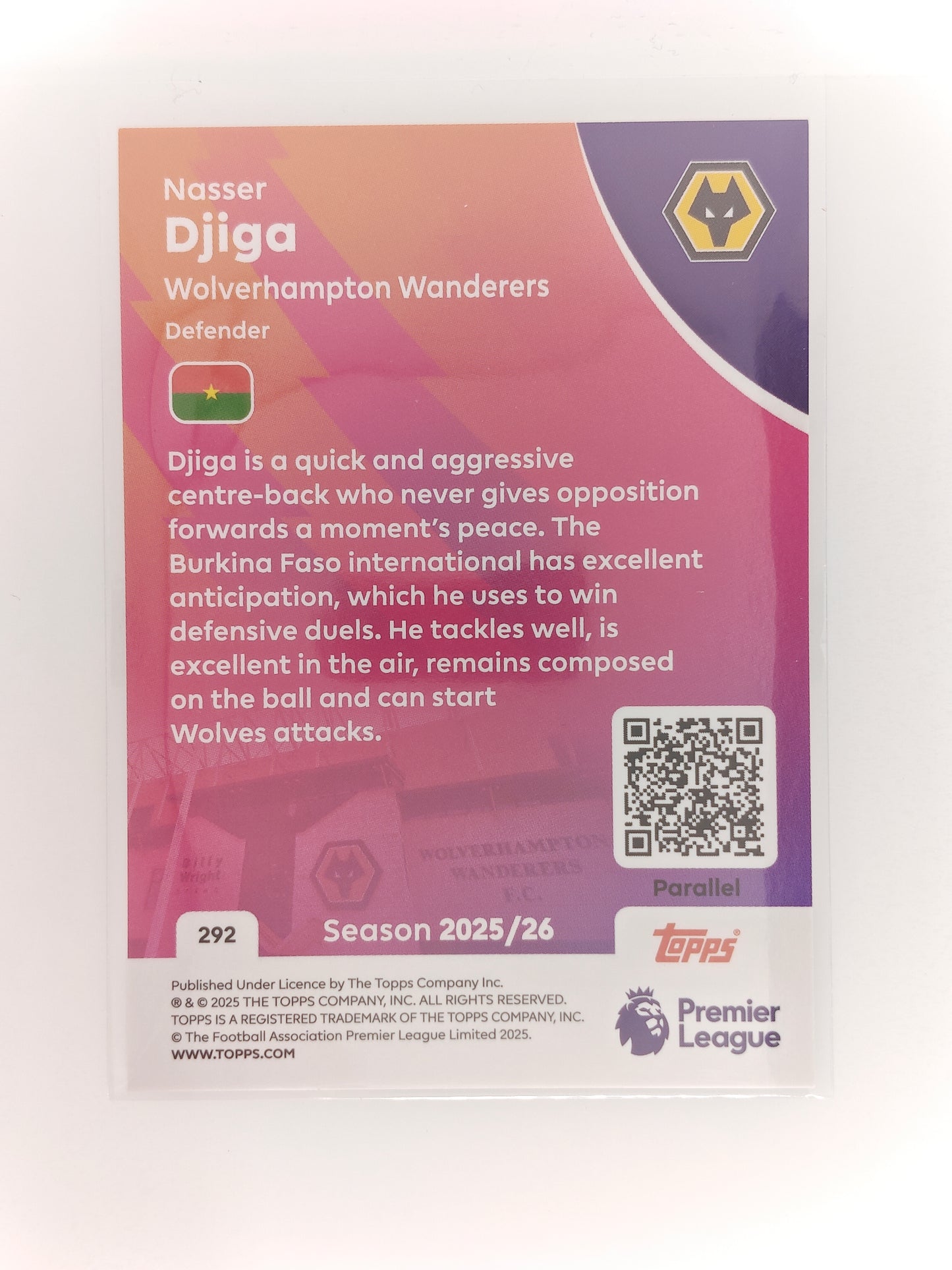 Nasser Djiga /10 rc - Topps PL 25/26