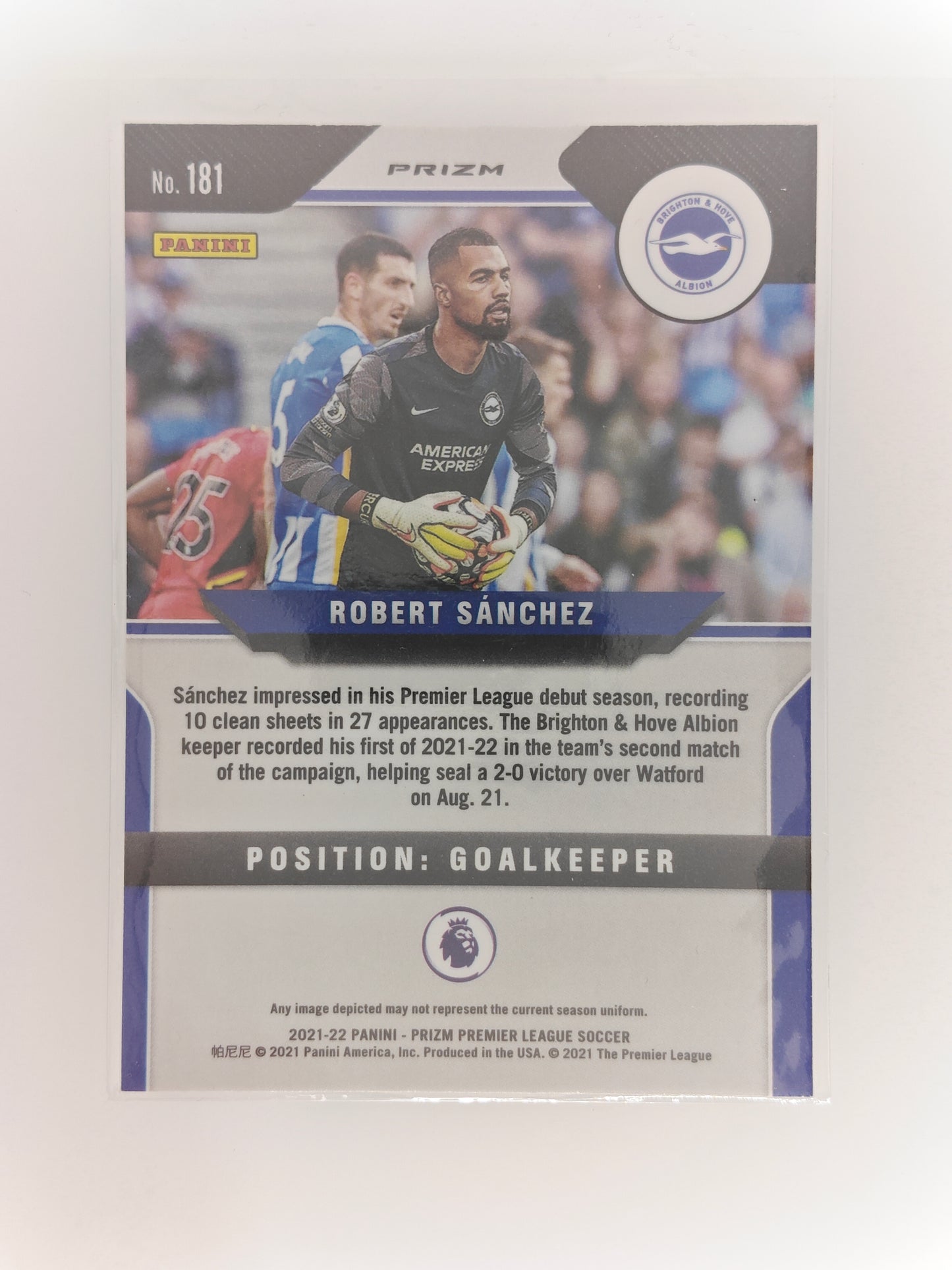 Robert Sanchez white sparkle SSP - Panini Prizm Premier League 21/22