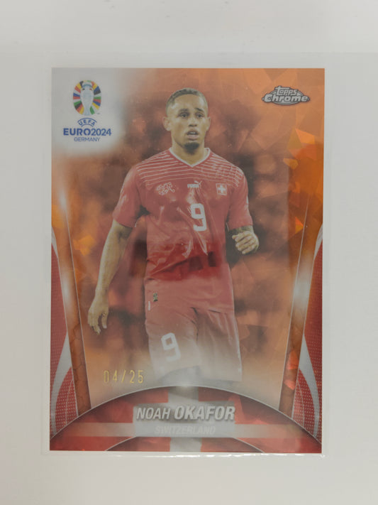 Noah Okafor /25 Sapphire - Topps Chrome Euro 24 Sapphire