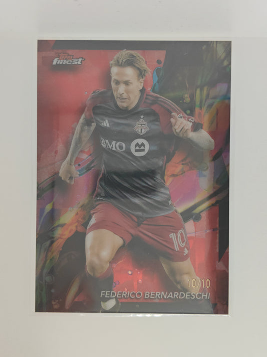 Federico Bernadeschi 10/10 bookend jersey number - Topps MLS Finest 24/25