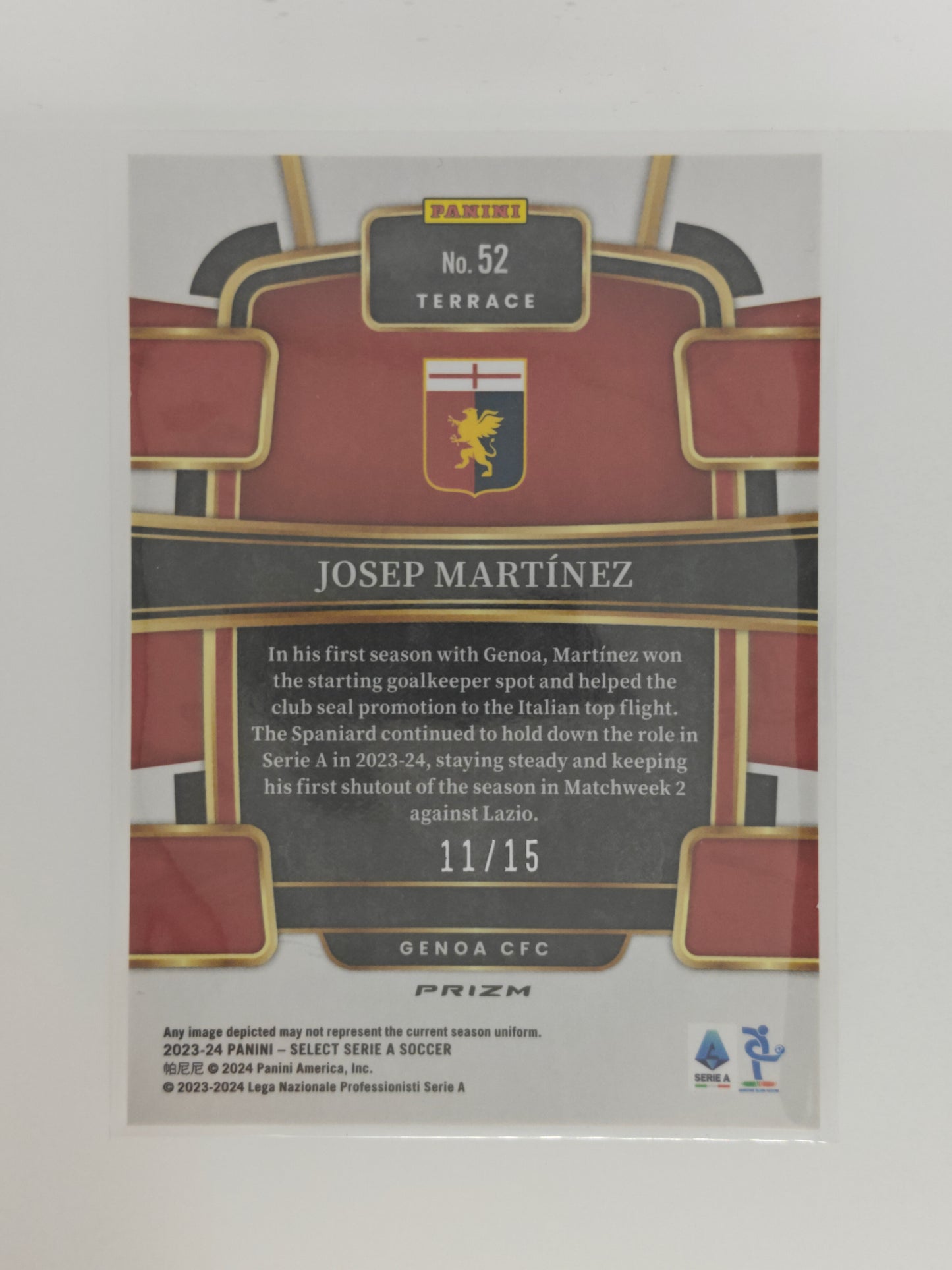 Josep Martinez /15 rc - Panini Select Serie A 23/24