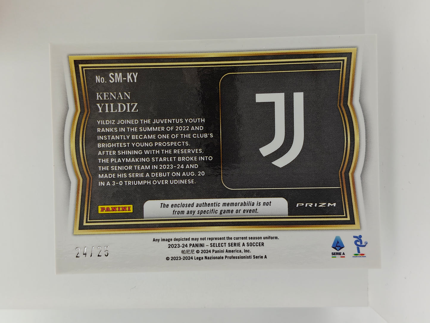 Kenan Yildiz Patch /25 RC - Panini Select Serie A 23/24