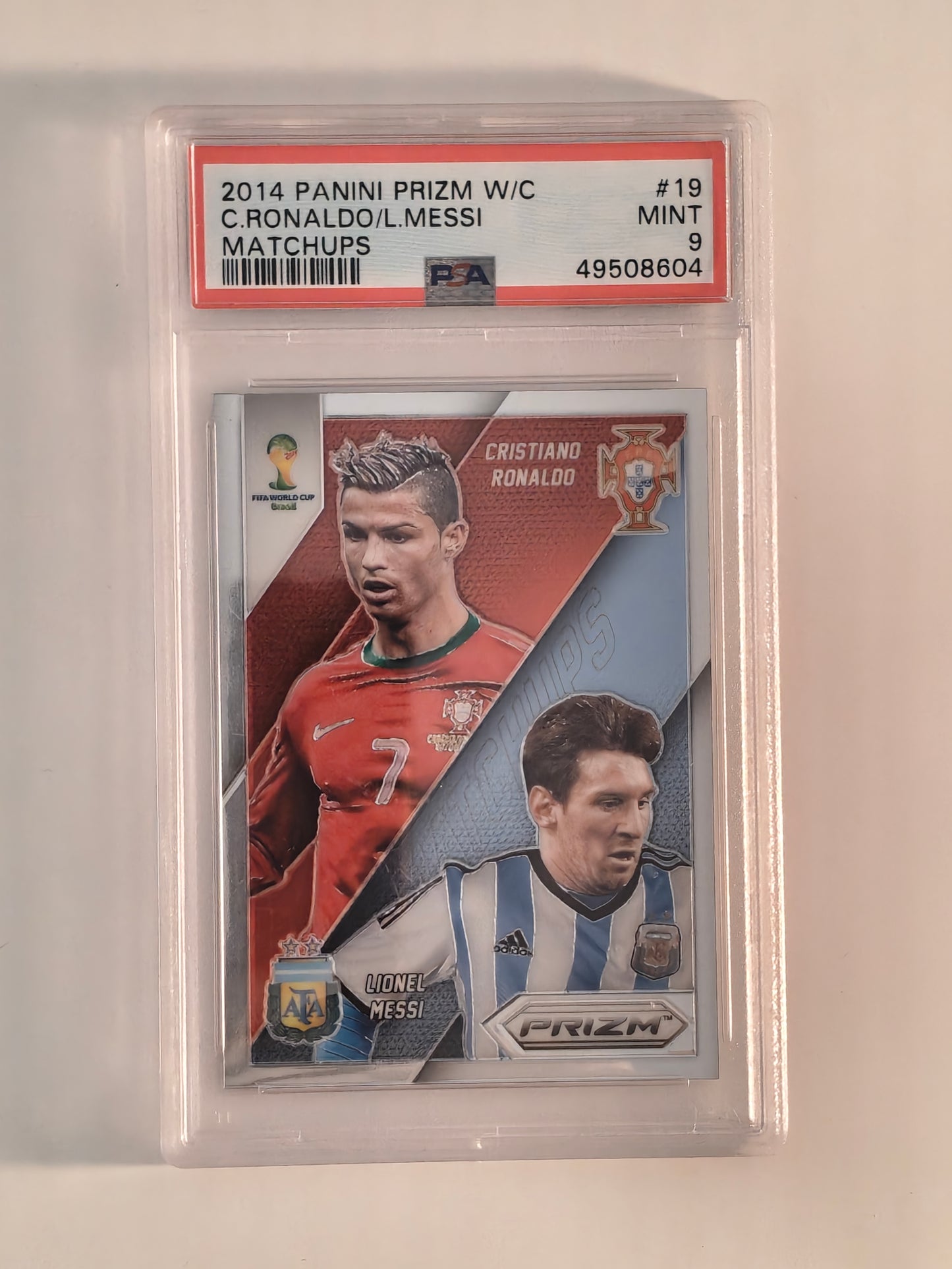 Ronaldo/Messi matchups psa 9 - Panini Prizm 2014