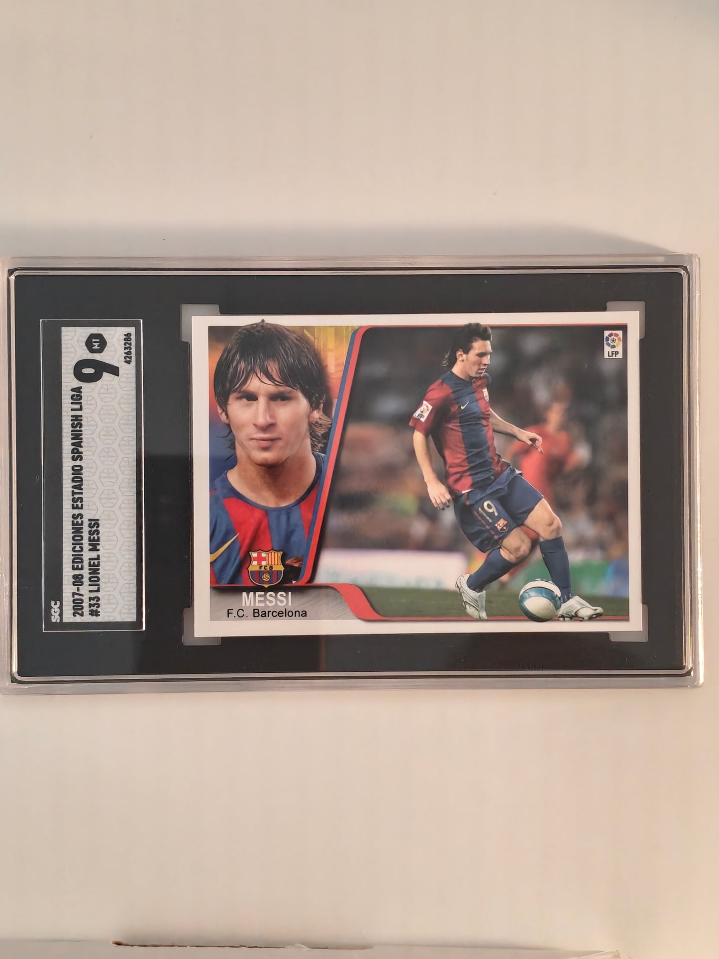 Lionel Messi 2007 Mundi cromo SGC9 Mint