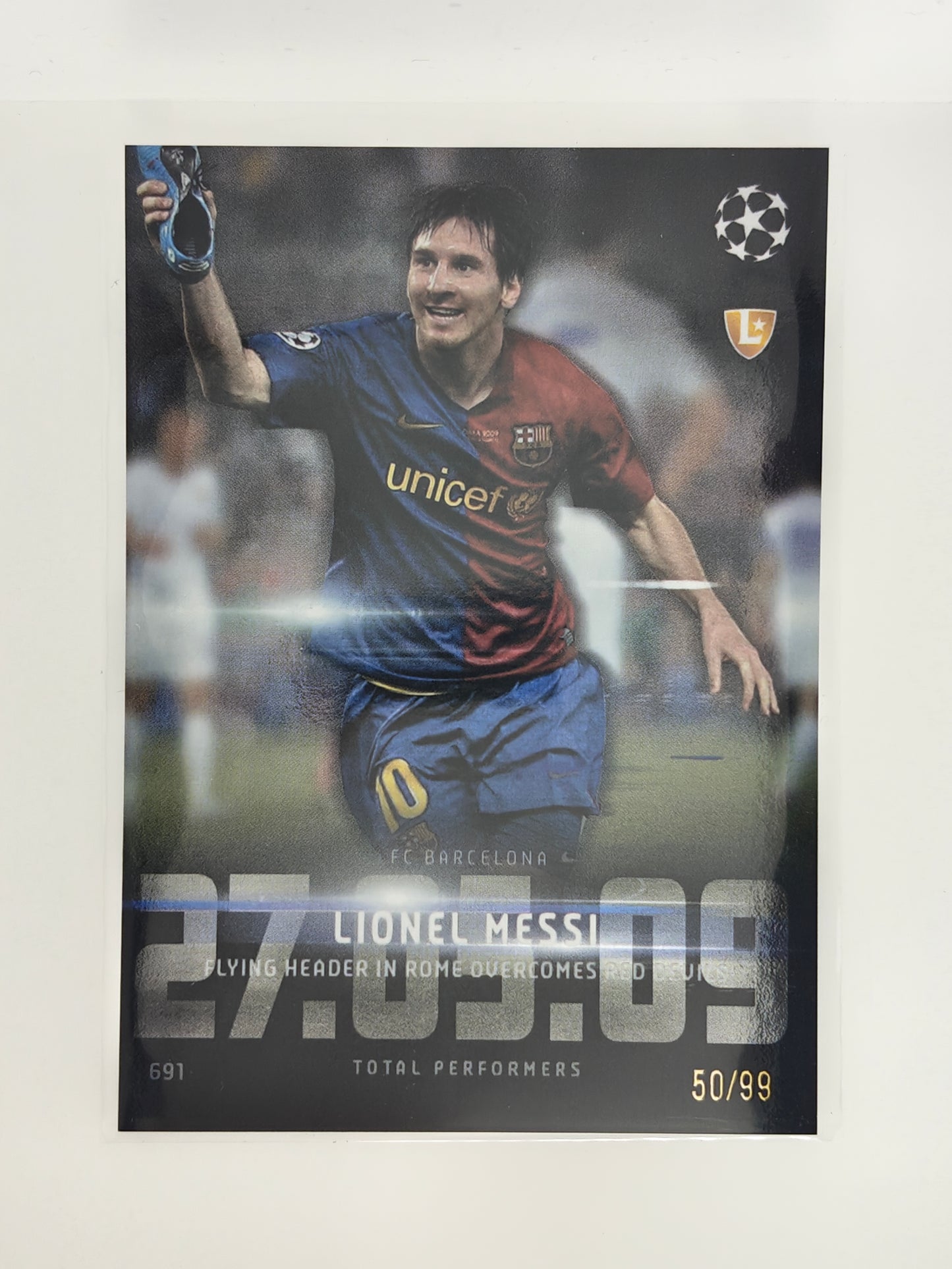 Lionel Messi /99 Flying Header - Topps Total Football 24/25
