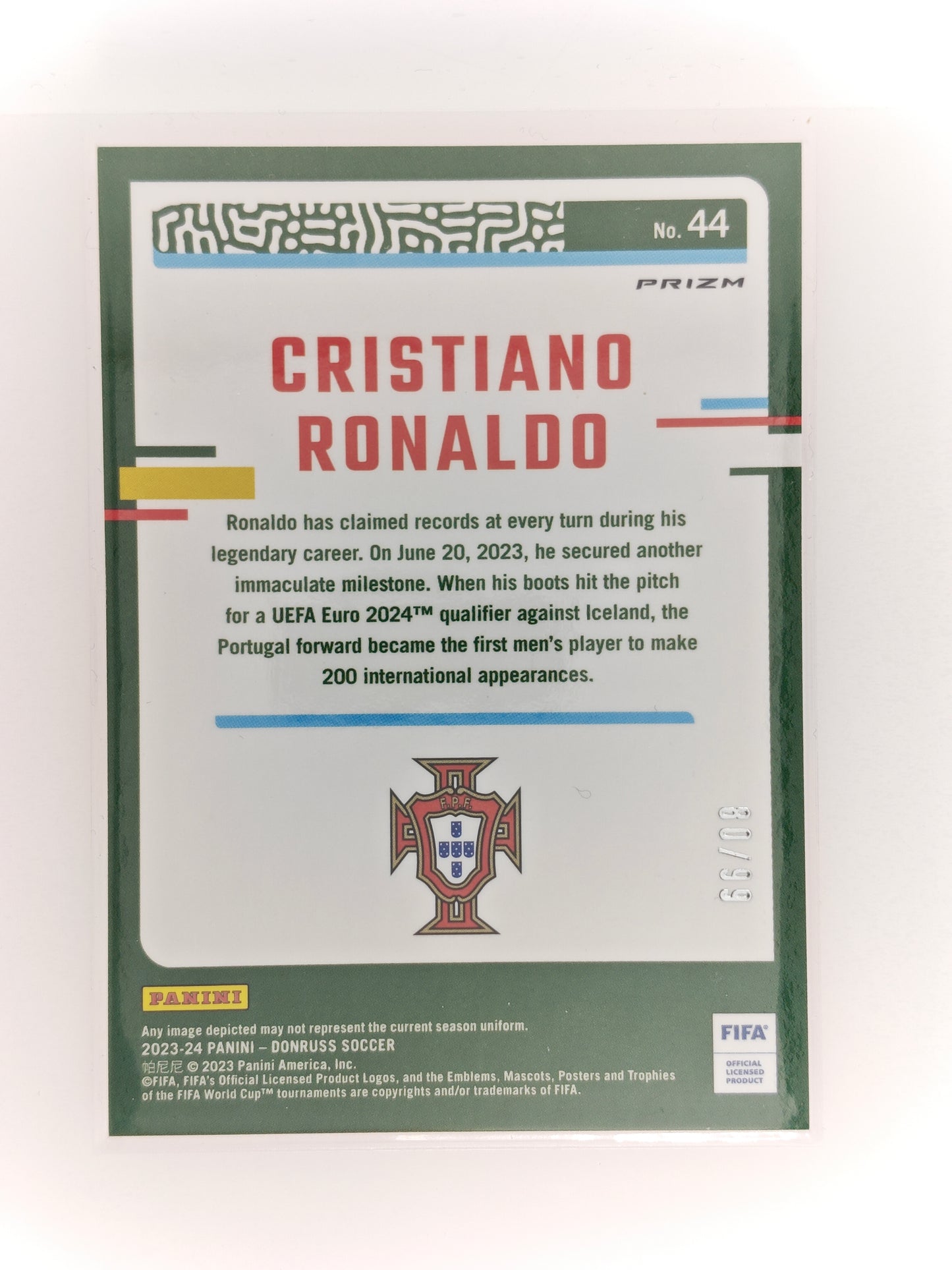 Cristiano Ronaldo /99 Pink Velocity - Panini Donruss 23/24