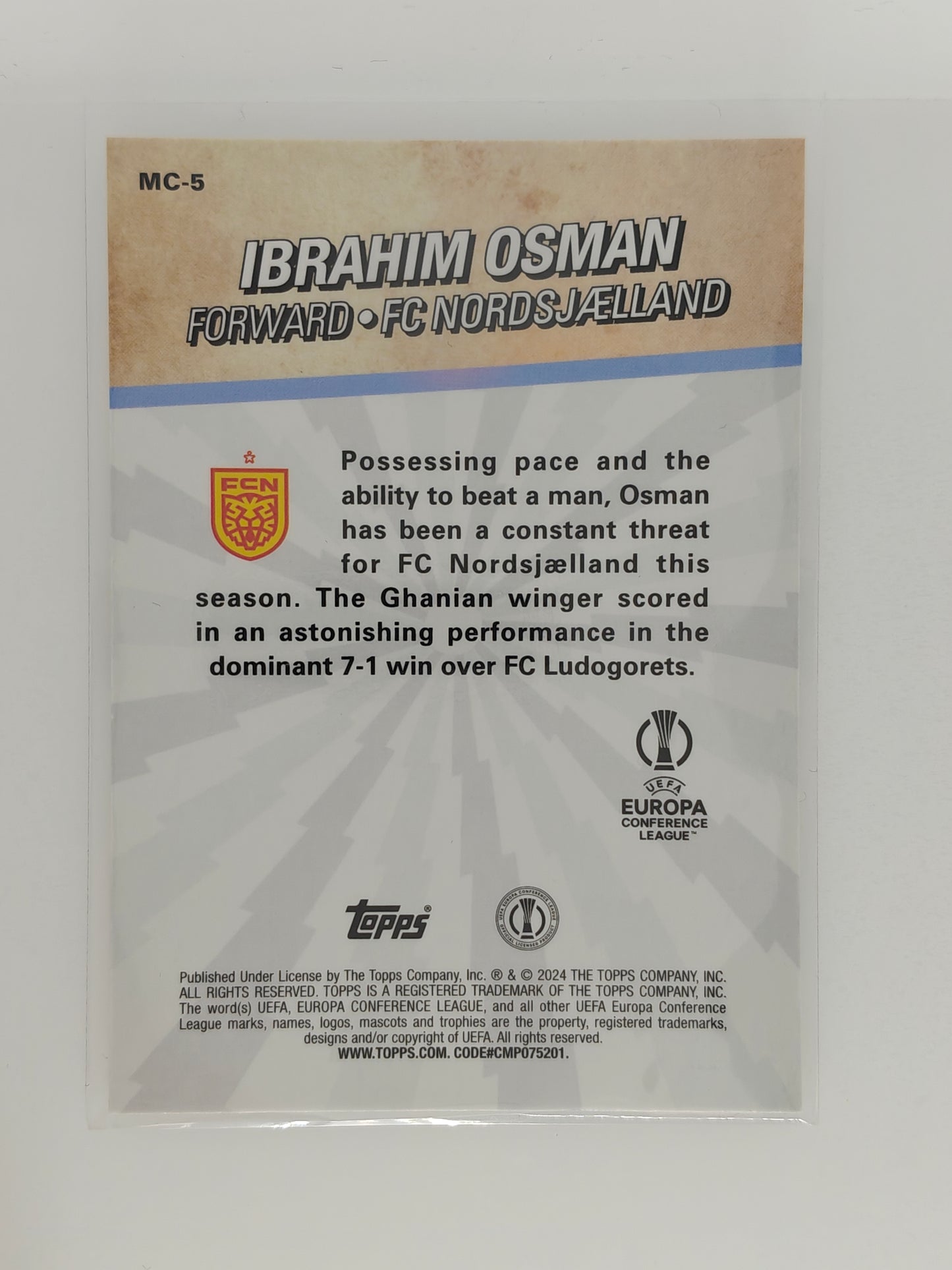 Ibrahim Osman RC Merlin's Chosen ones - Topps Merlin 23/24