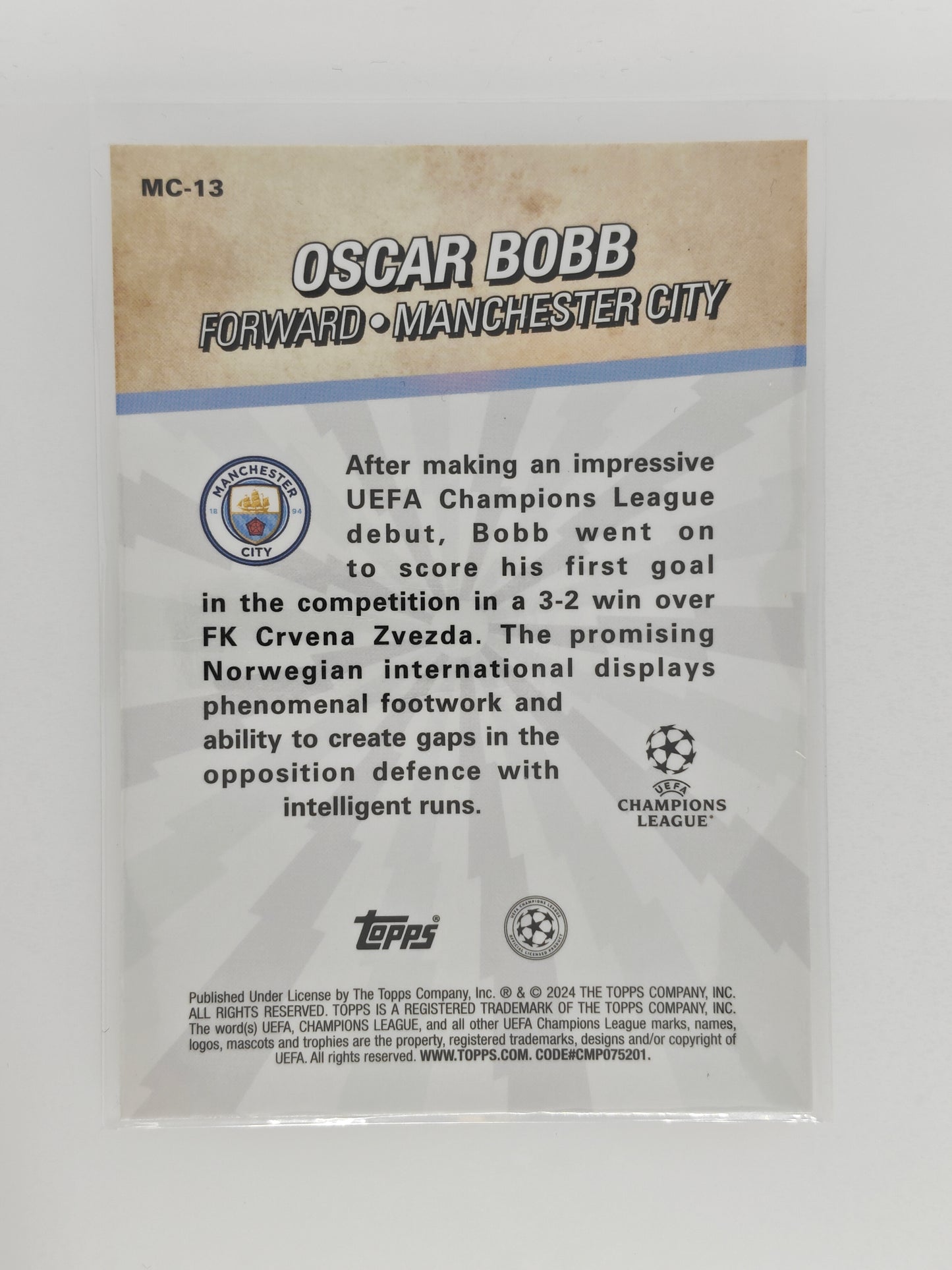 Oscar Bobb Merlin's Chosen ones - Topps Merlin 23/24