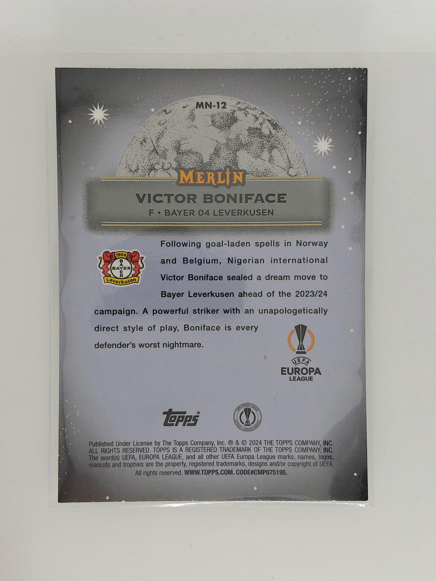 Victor Boniface Mystic Nights - Topps Merlin 23/24