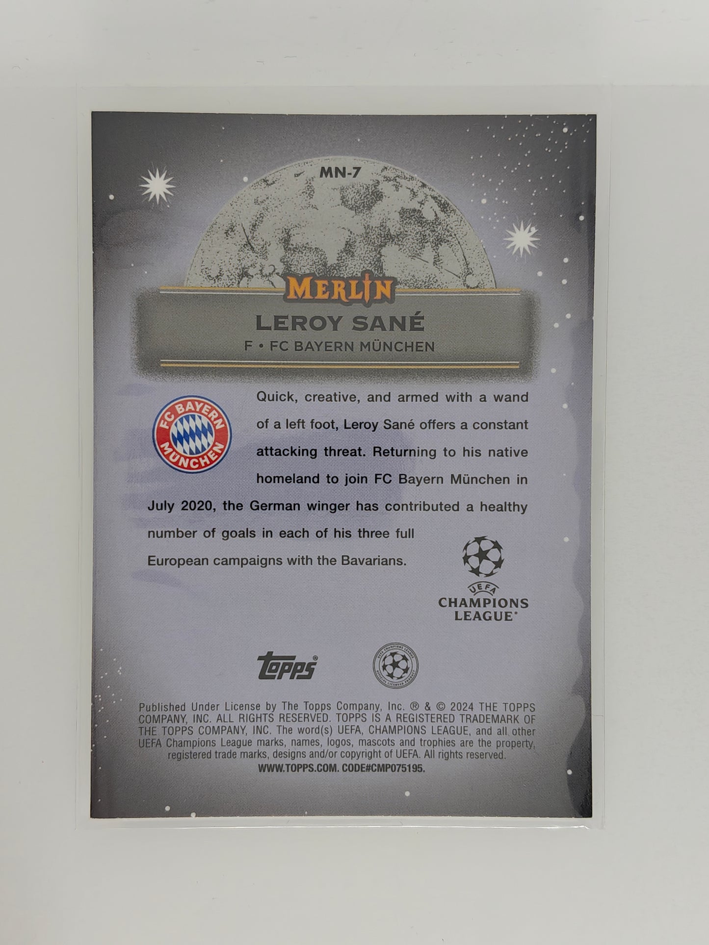 Leroy Sane Mystic Nights - Topps Merlin 23/24