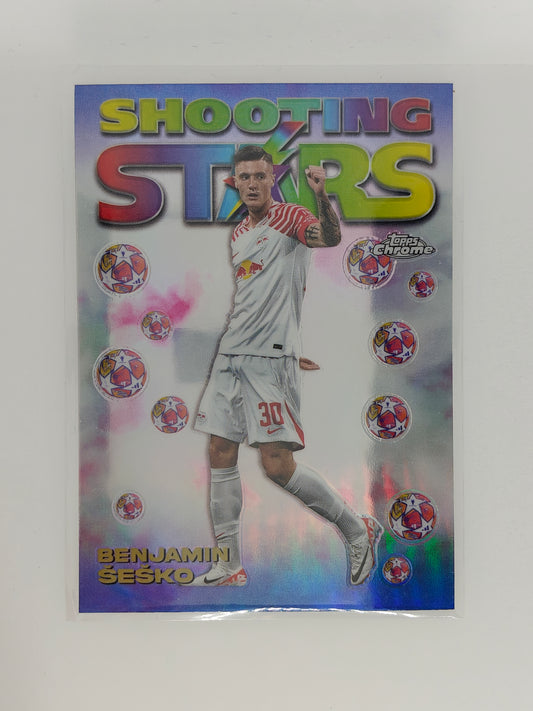 Benjamin Sesko Shooting Stars - Topps Chrome 23/24