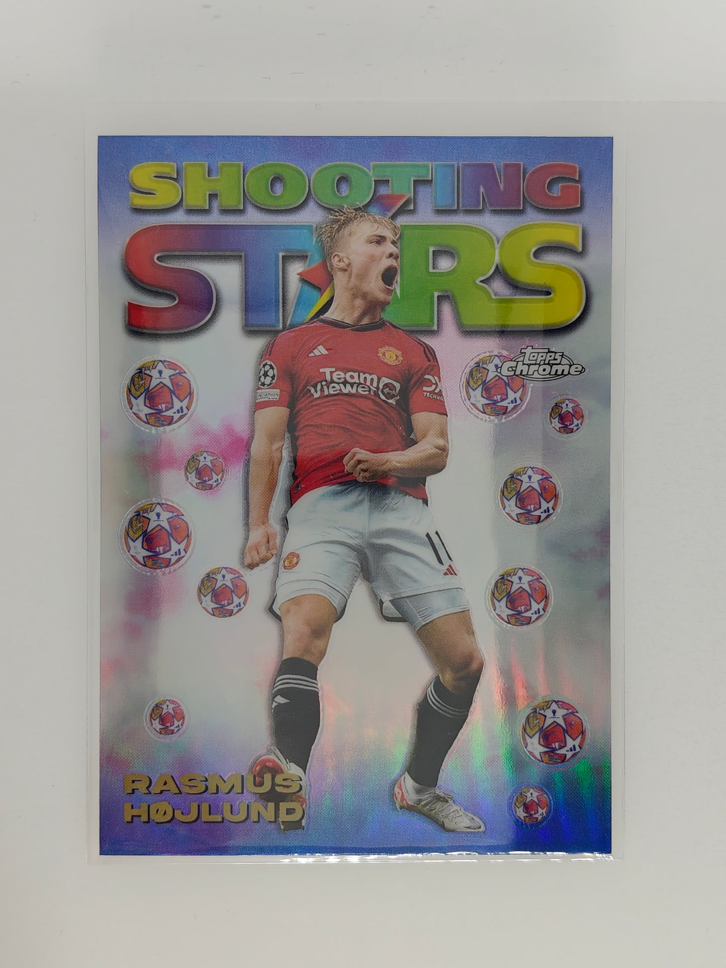 Rasmus Højlund Shooting Stars - Topps Chrome 23/24