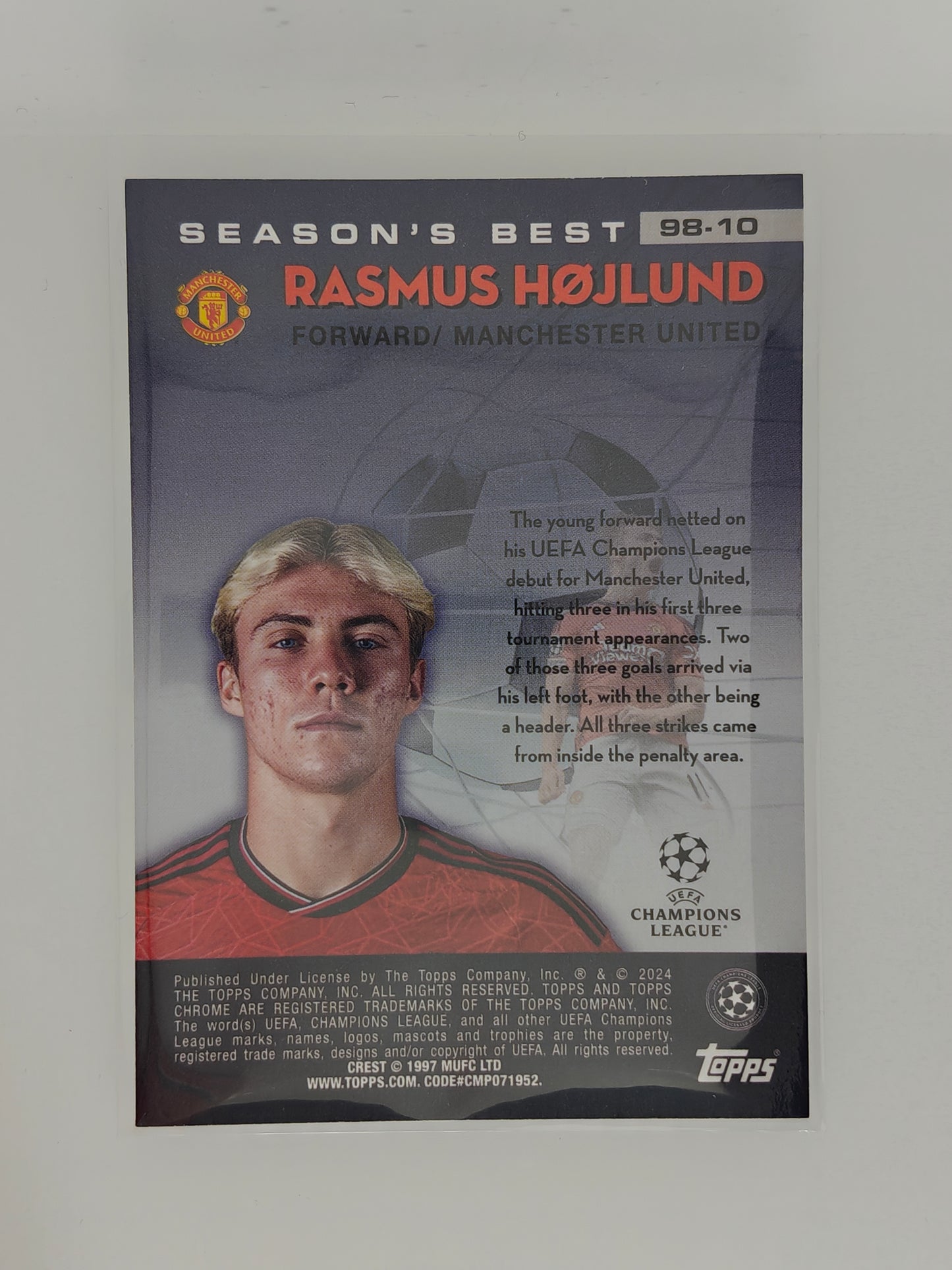 Rasmus Højlund Shooting Stars - Topps Chrome 23/24