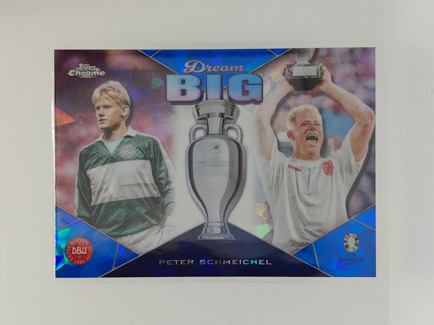Peter Schmeichel Dream Big sapphire - Topps Chrome Euro 24 Sapphire
