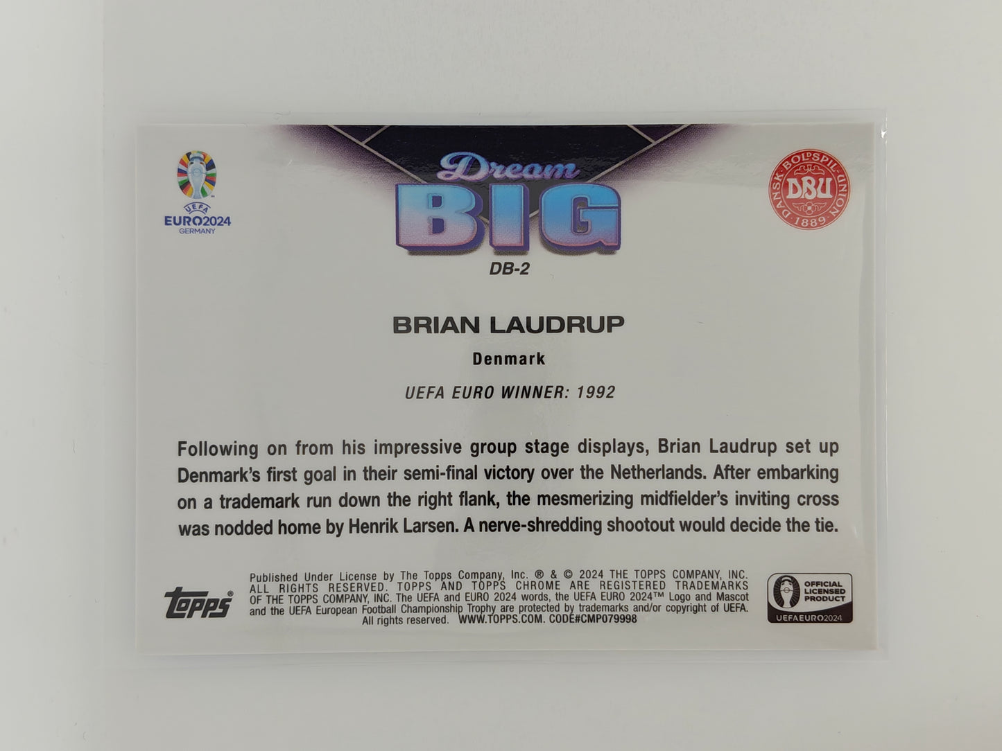 Brian Laudrup Dream Big sapphire - Topps Chrome Euro 24 Sapphire
