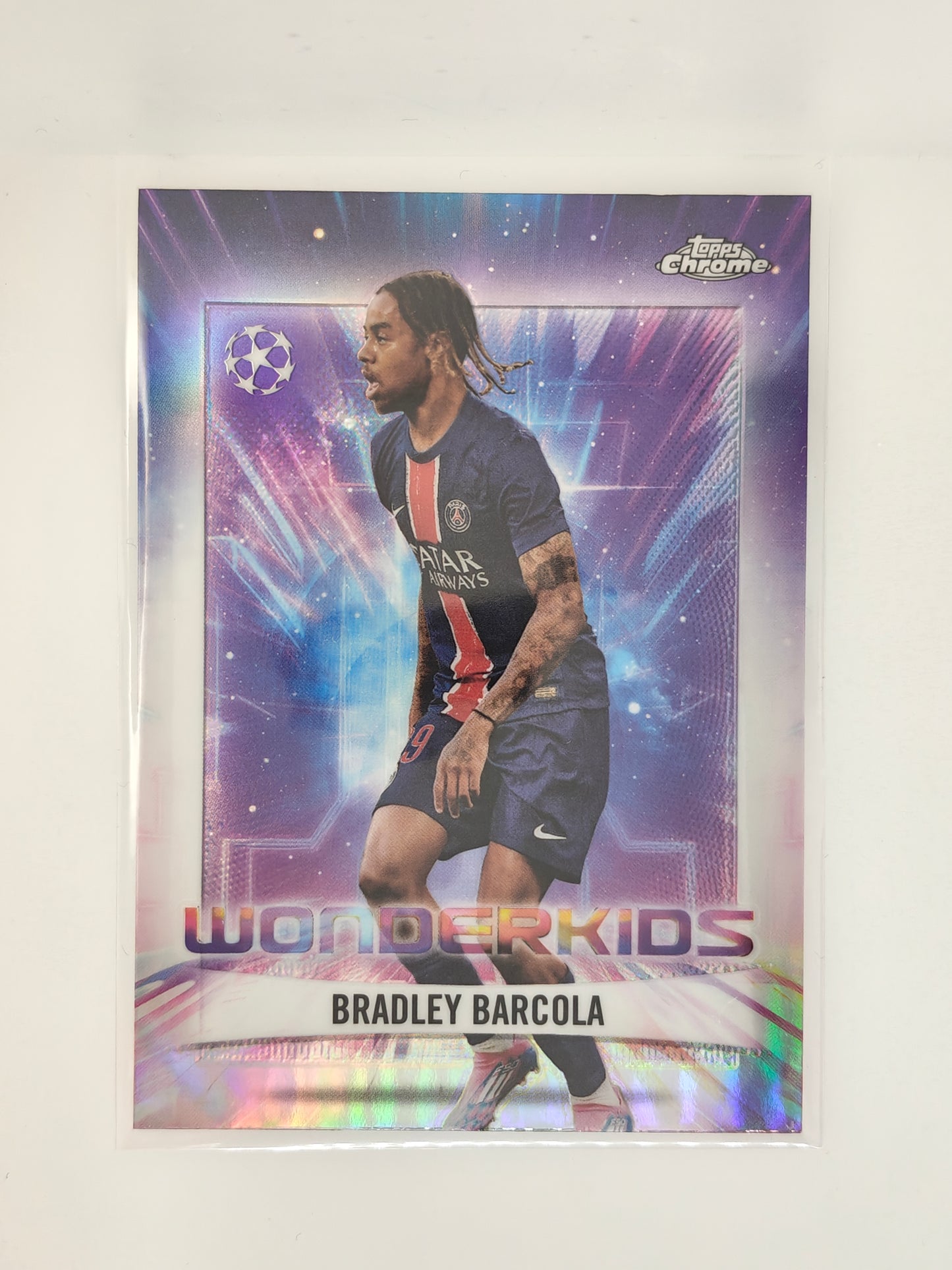 Bradley Barcola Wonderkids - Topps Chrome 24/25
