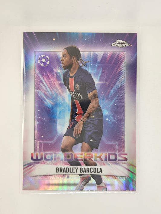 Bradley Barcola Wonderkids - Topps Chrome 24/25