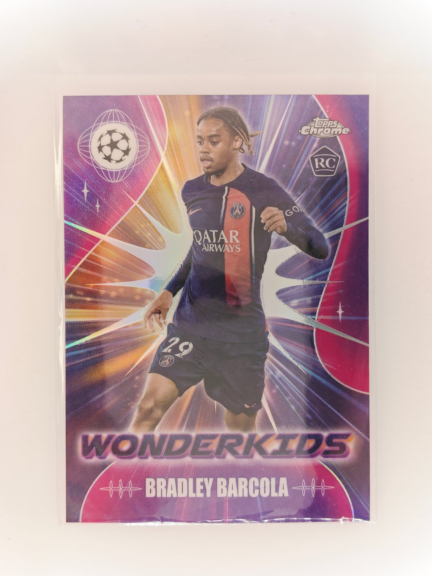 Bradley Barcola RC  Wonderkids - Topps Chrome 23/24