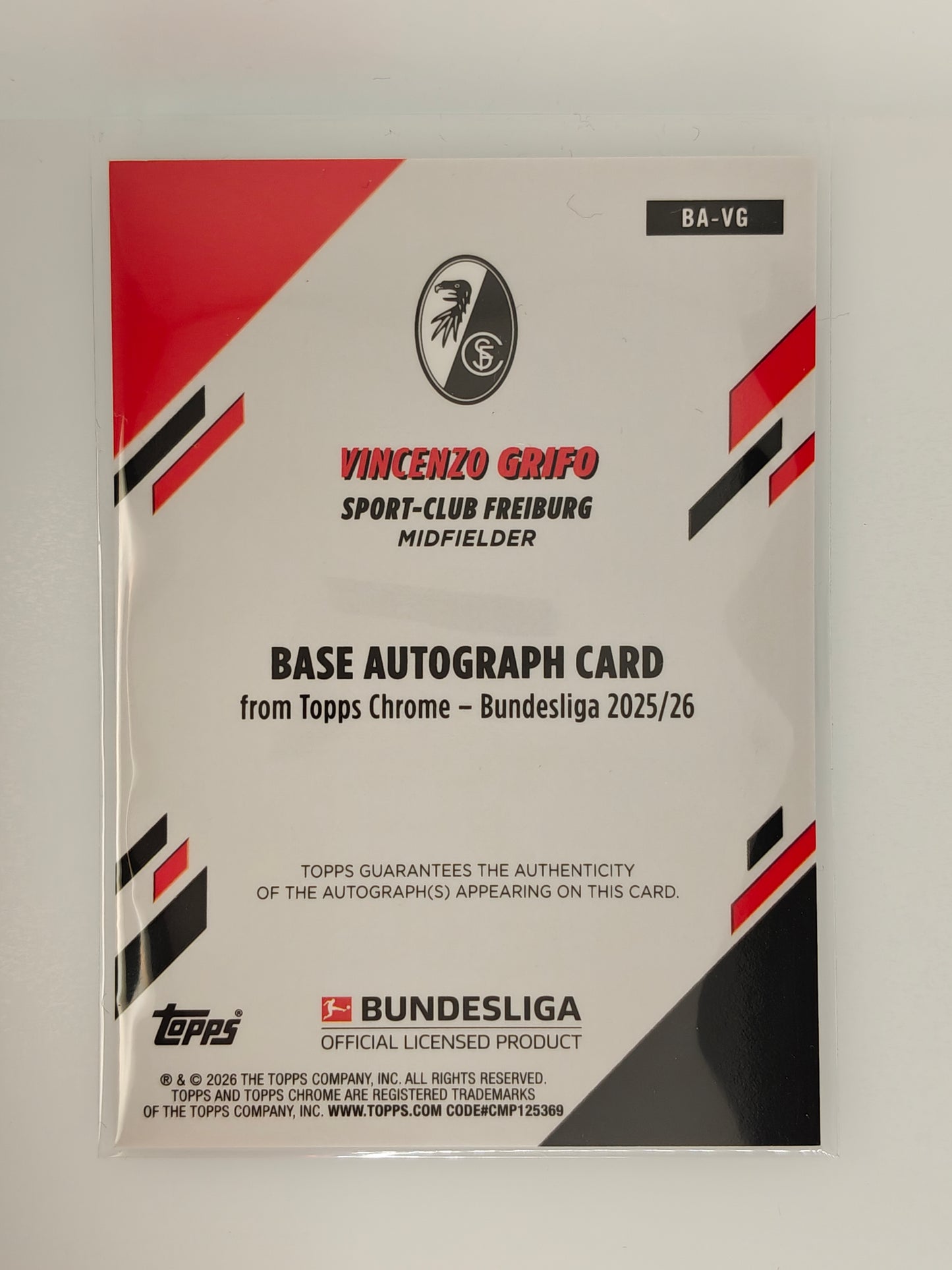 Vincenzo Grifo auto /10 - Topps Chrome Bundesliga 25/26 - Sapphire