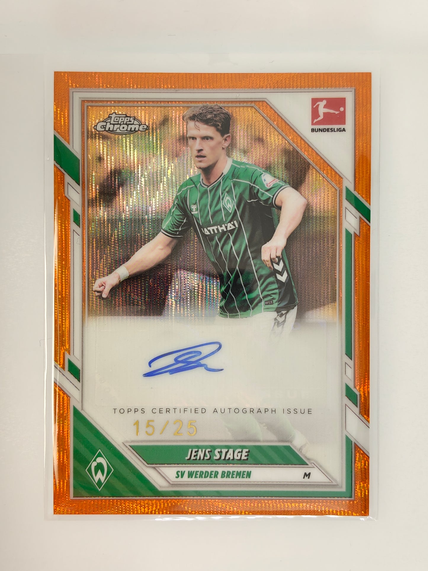Jens Stage auto /25 - Topps Chrome Bundesliga 25/26