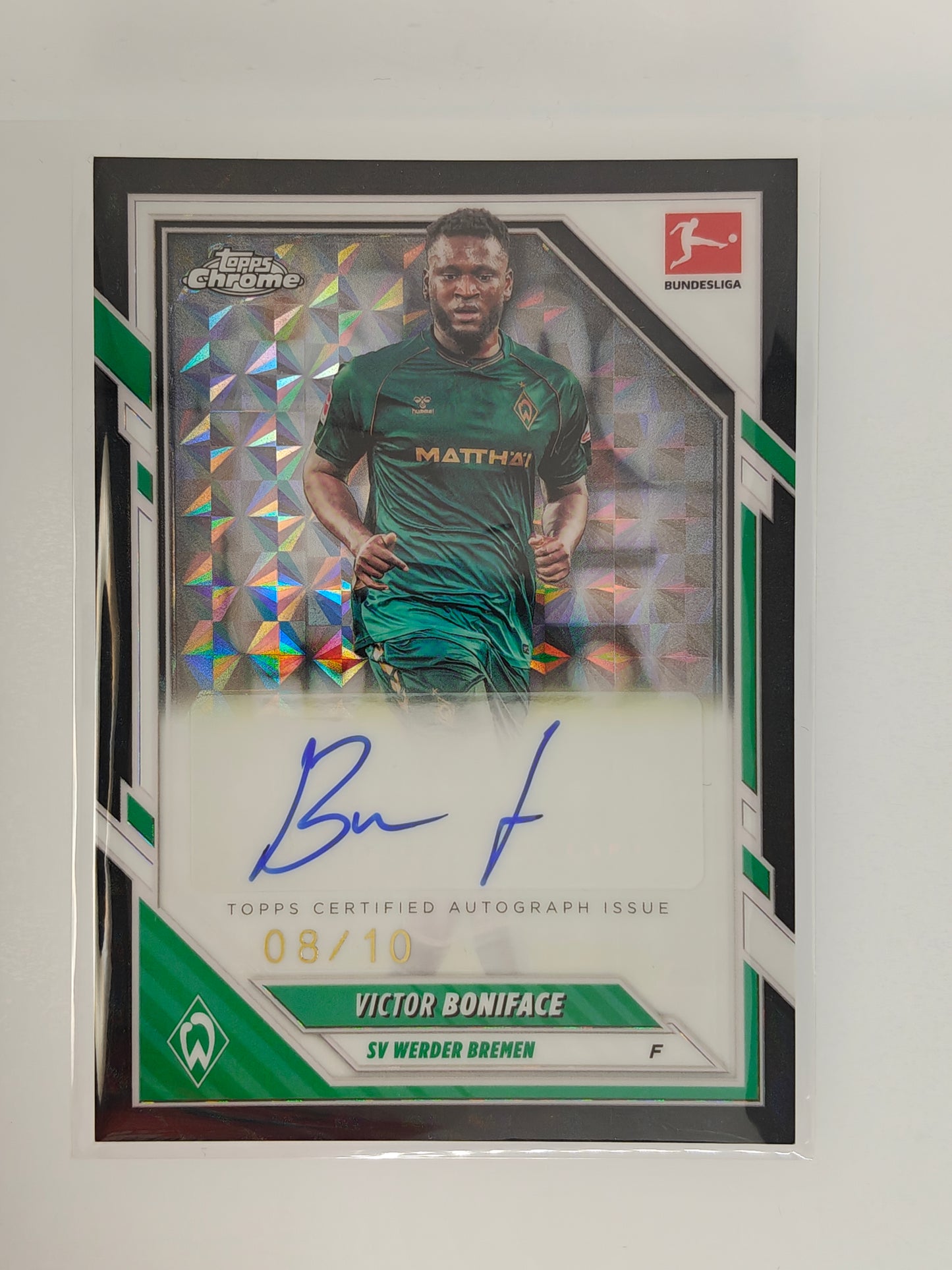 Victor Boniface auto /10 - Topps Chrome Bundesliga 25/26