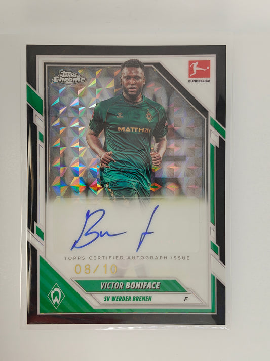 Victor Boniface auto /10 - Topps Chrome Bundesliga 25/26