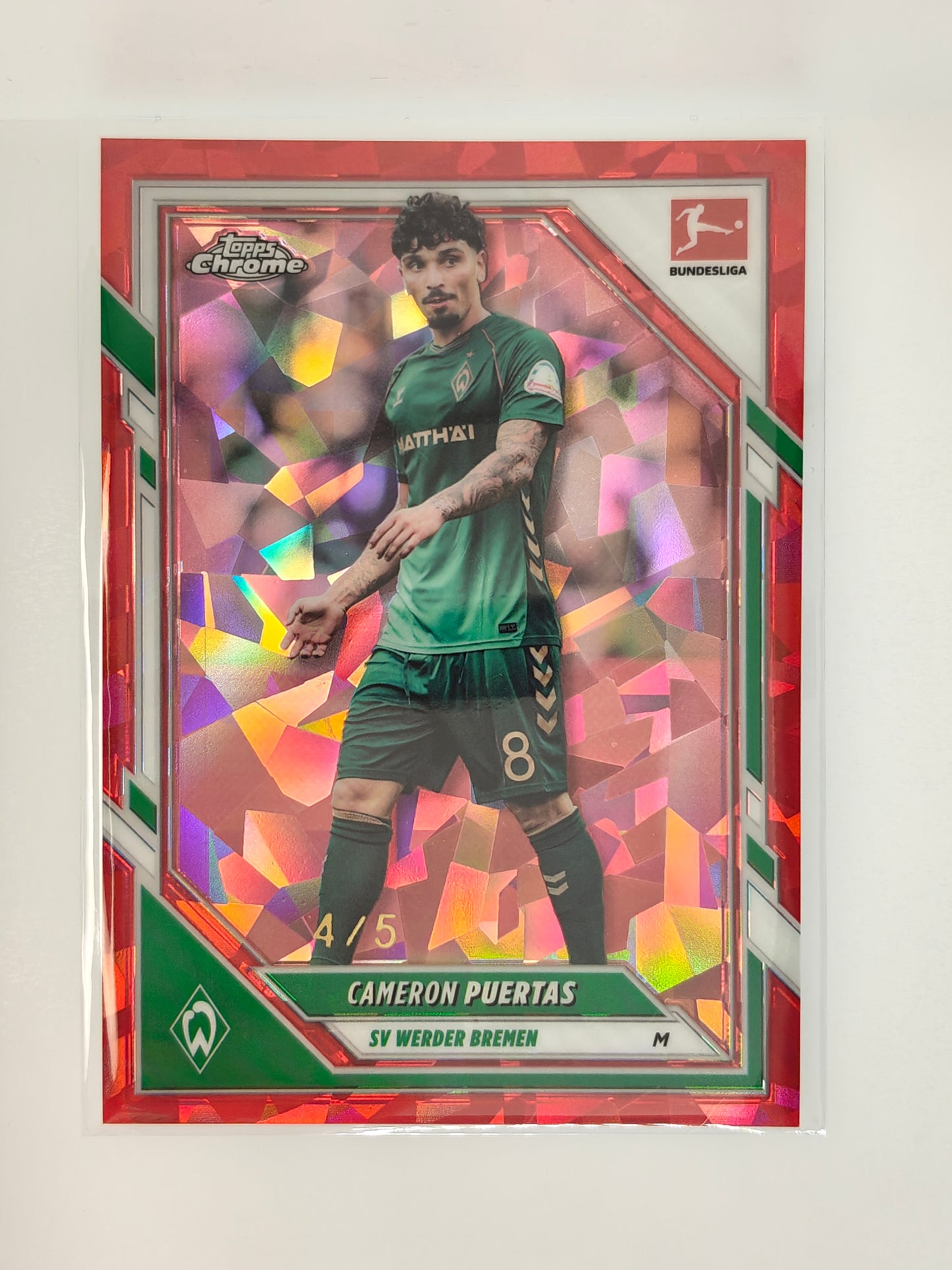 Cameron Puertas /5  - Topps Chrome Bundesliga 25/26 - Sapphire
