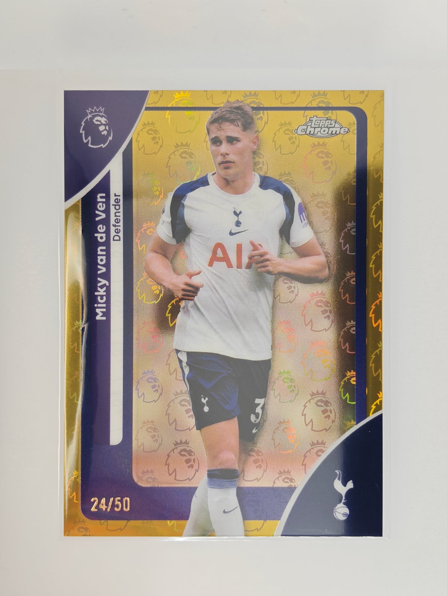 Micky van de Ven /50 - Topps Chrome PL 25/26 Logofractor